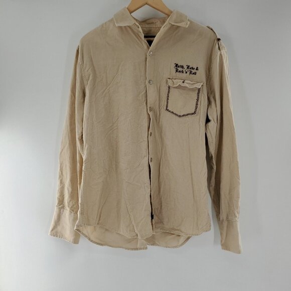Fender Custom Shop Rock & Roll Religion Men's Creamy Long Sleeve Jacket L Cotton - Picture 1 of 8